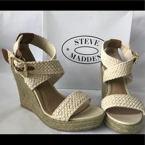 steve madden woven wedge
